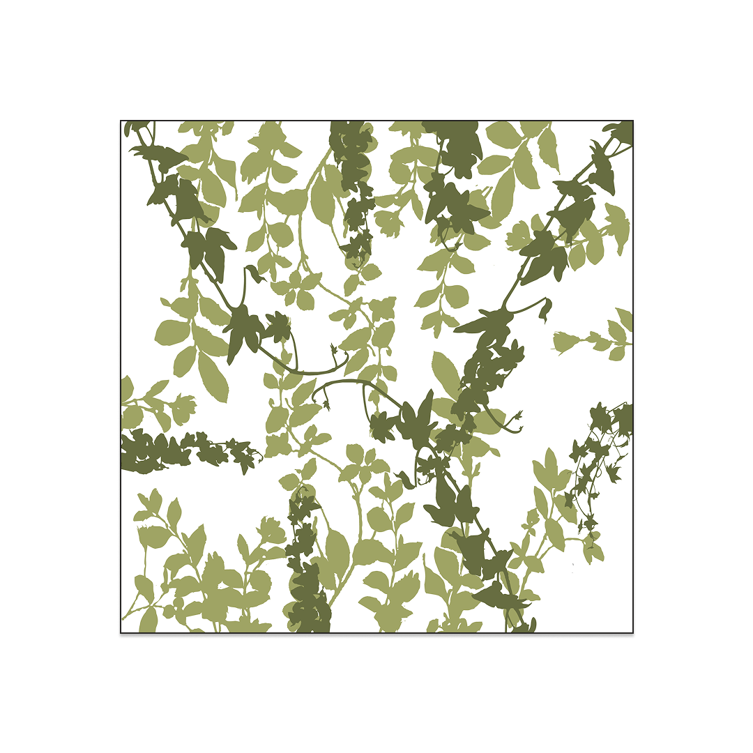 Giardino Hand-Block Printed Classic Silk Twill Carré