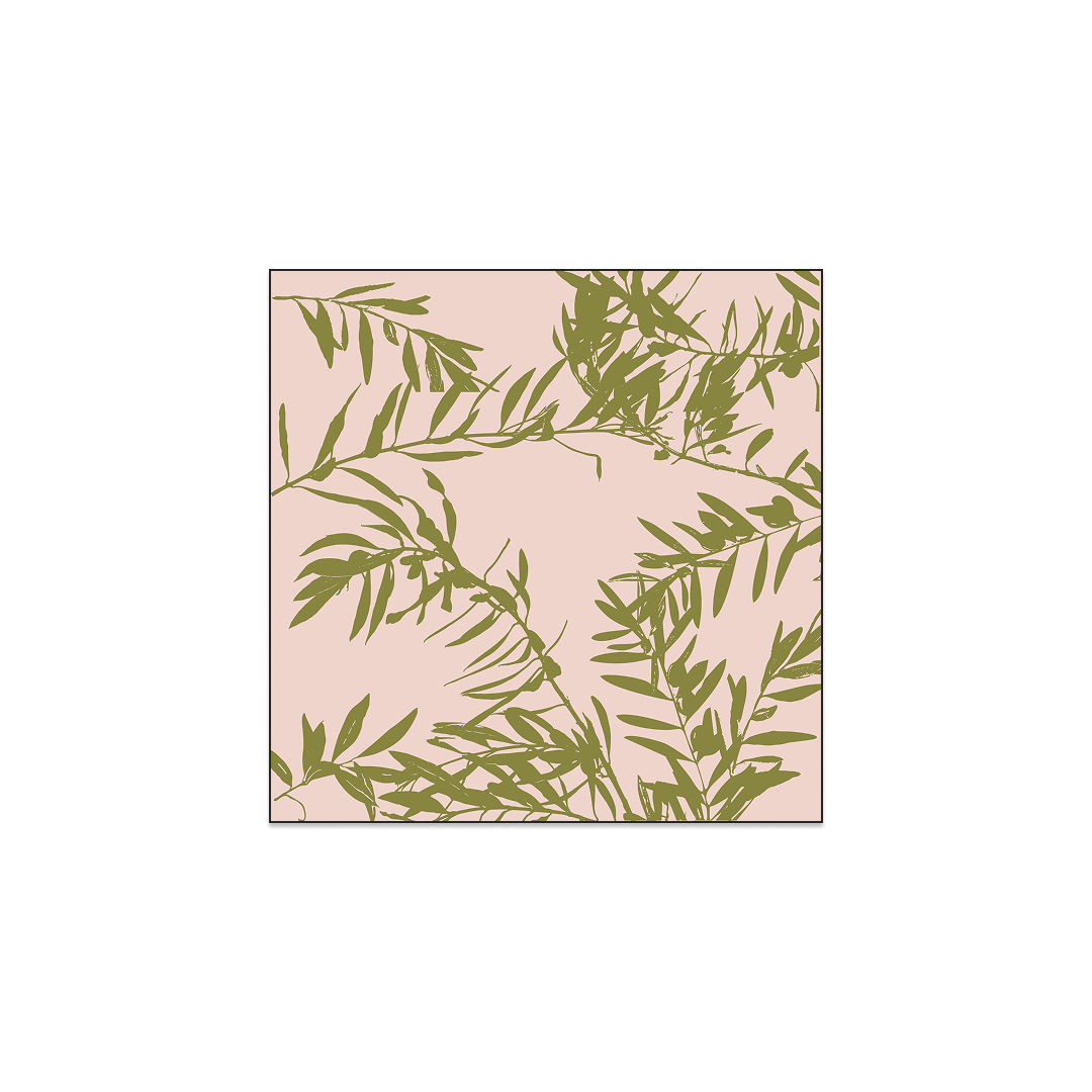 Leccino Hand-Block Printed Mini Silk Twill Scarf