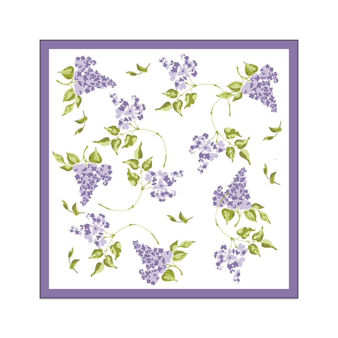 Lilla' Hand-Block Printed Oversized Modal-Linen-Silk Scarf