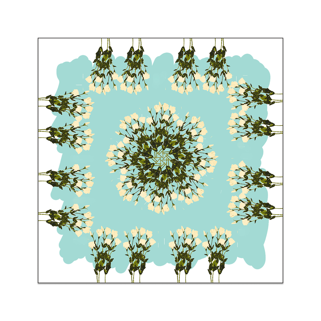 Felci Hand-Block Printed Oversized Linen Voile Scarf