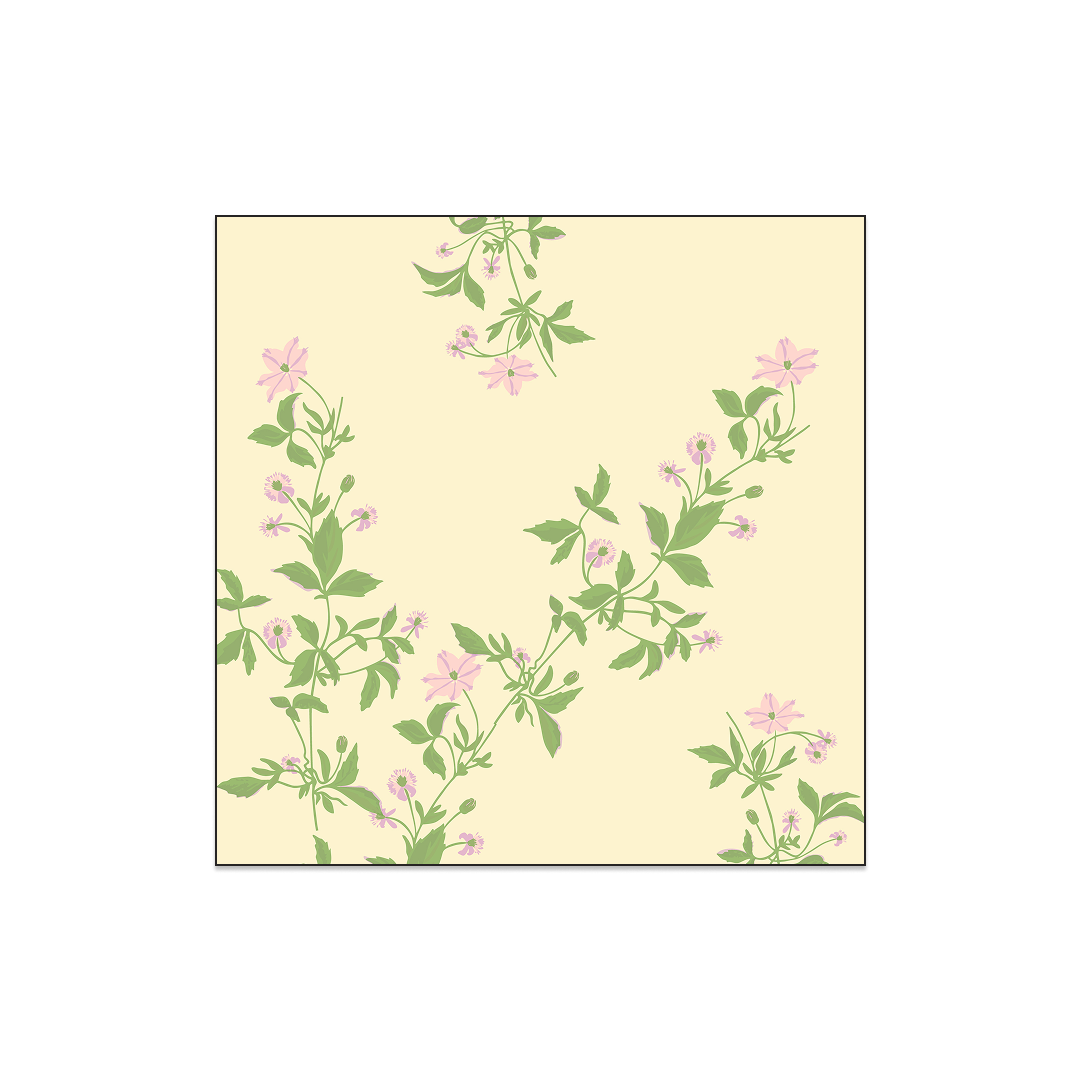 Caterina Hand-Block Printed Midi Modal-Linen-Silk Scarf