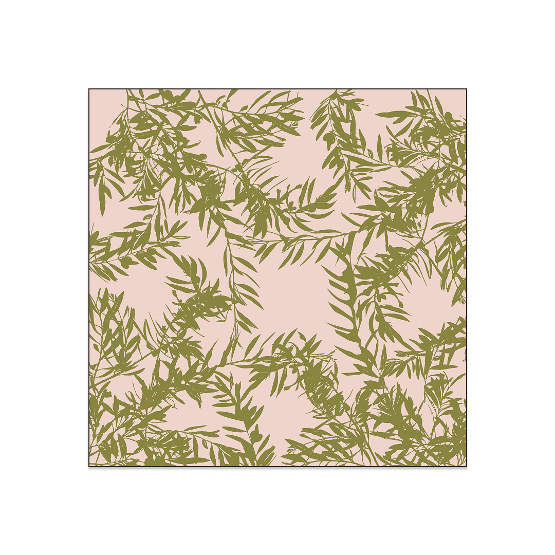 Leccino Hand-Block Printed Classic Silk Twill Carré