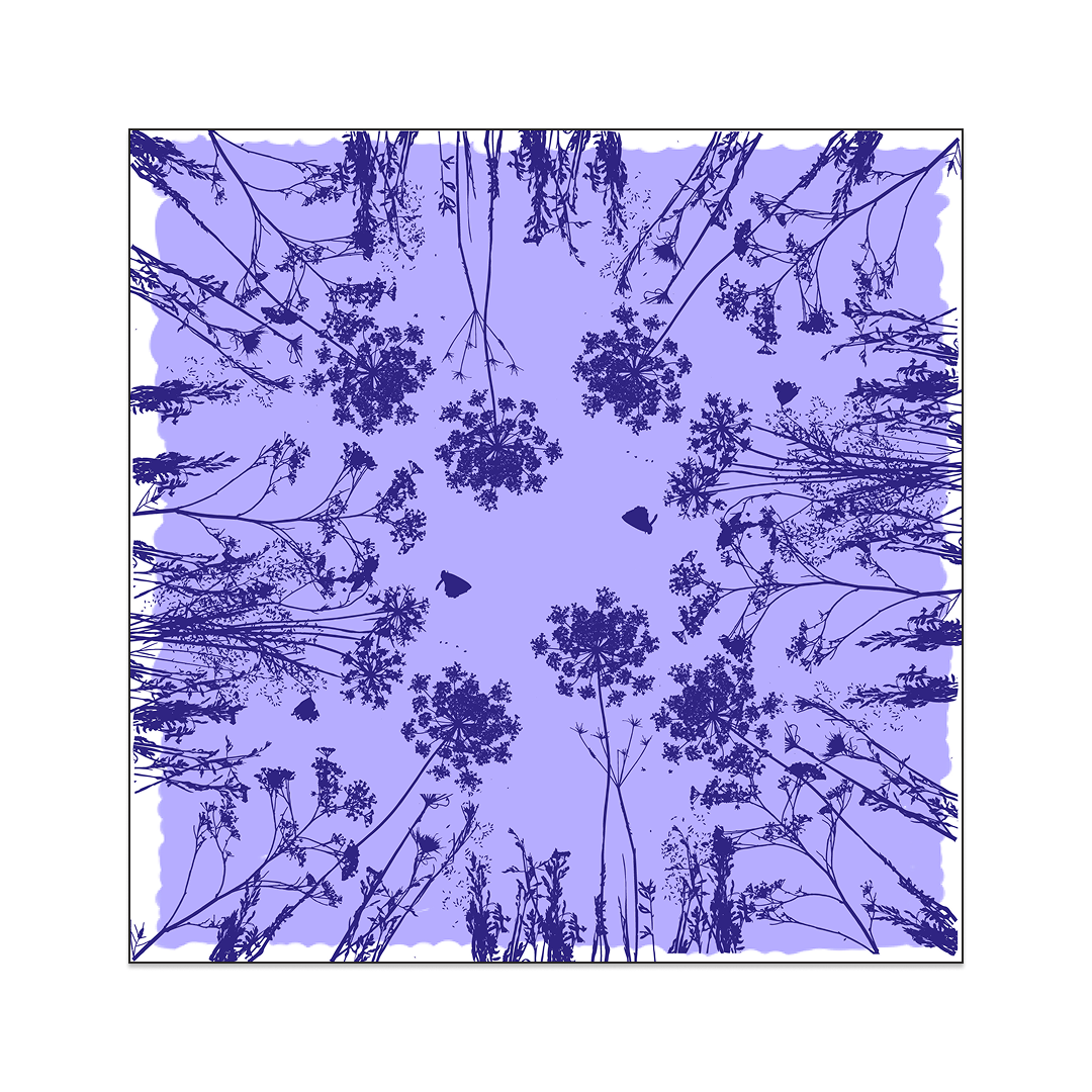 Wild Hand-Block Printed Oversized Linen Voile Scarf