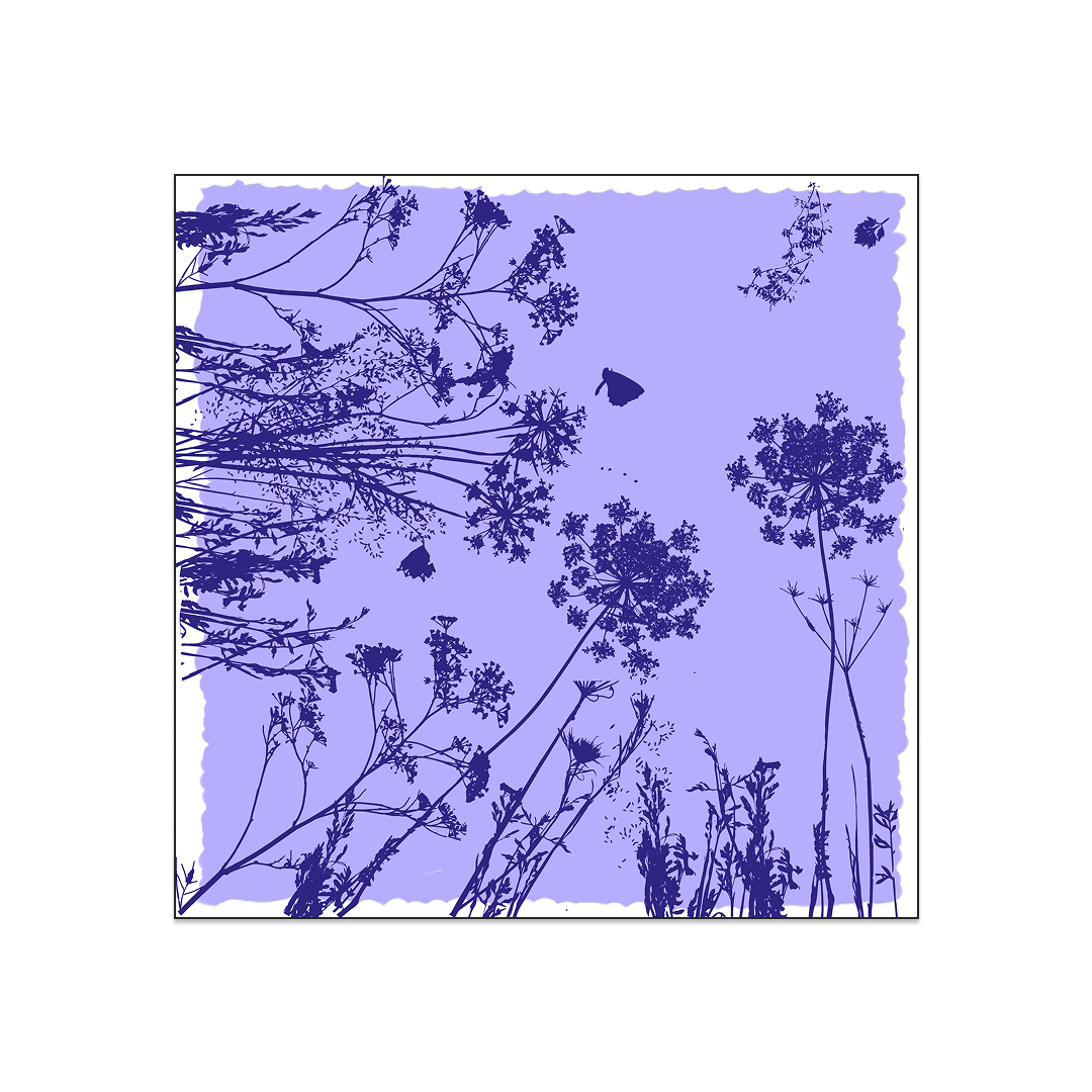 Wild Hand-Block Printed Classic Silk Twill Carré
